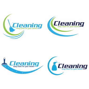 Temizleme Yaratıcı Kavram Logosu Tasarım Şablonu