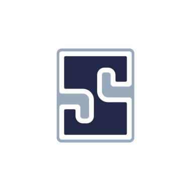 Premium S harfi monogram konsept vektör çizim şablonu tasarımı