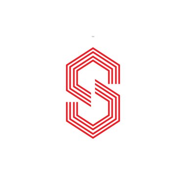 Premium S harfi monogram konsept vektör çizim şablonu tasarımı