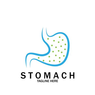 Mide Logosu illüstrasyon tasarımı yaratıcı Gastroenteroloji Sağlıklı Logo ögesi simgesi Mide Sağlık ikonu vektör şablonu