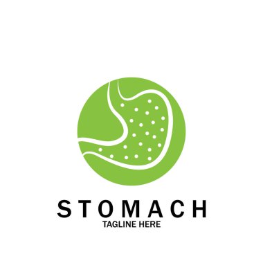 Mide Logosu illüstrasyon tasarımı yaratıcı Gastroenteroloji Sağlıklı Logo ögesi simgesi Mide Sağlık ikonu vektör şablonu