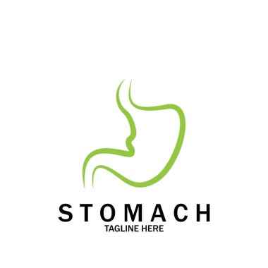 Mide Logosu illüstrasyon tasarımı yaratıcı Gastroenteroloji Sağlıklı Logo ögesi simgesi Mide Sağlık ikonu vektör şablonu