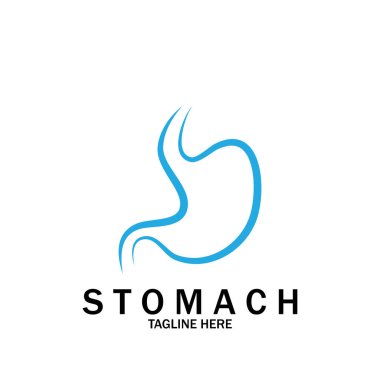 Mide Logosu illüstrasyon tasarımı yaratıcı Gastroenteroloji Sağlıklı Logo ögesi simgesi Mide Sağlık ikonu vektör şablonu