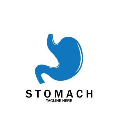 Mide Logosu illüstrasyon tasarımı yaratıcı Gastroenteroloji Sağlıklı Logo ögesi simgesi Mide Sağlık ikonu vektör şablonu