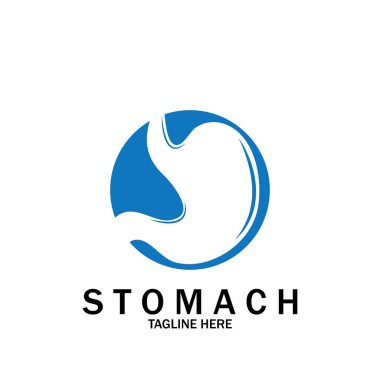 Mide Logosu illüstrasyon tasarımı yaratıcı Gastroenteroloji Sağlıklı Logo ögesi simgesi Mide Sağlık ikonu vektör şablonu