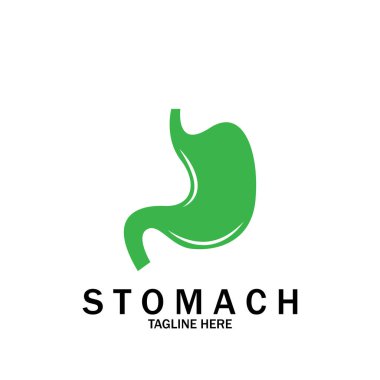 Mide Logosu illüstrasyon tasarımı yaratıcı Gastroenteroloji Sağlıklı Logo ögesi simgesi Mide Sağlık ikonu vektör şablonu