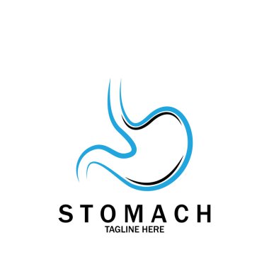 Mide Logosu illüstrasyon tasarımı yaratıcı Gastroenteroloji Sağlıklı Logo ögesi simgesi Mide Sağlık ikonu vektör şablonu