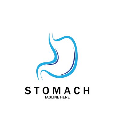 Mide Logosu illüstrasyon tasarımı yaratıcı Gastroenteroloji Sağlıklı Logo ögesi simgesi Mide Sağlık ikonu vektör şablonu