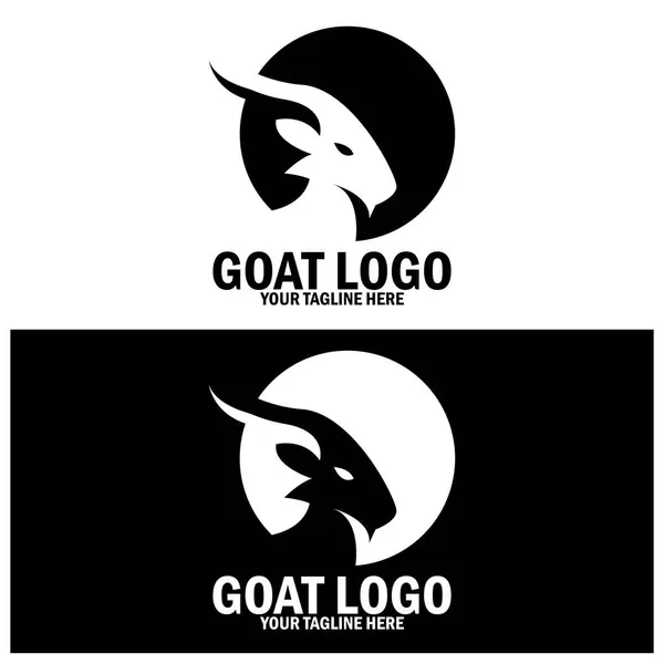 Goat Silhouette Icon Vector Illustration Template Design — Stock Vector