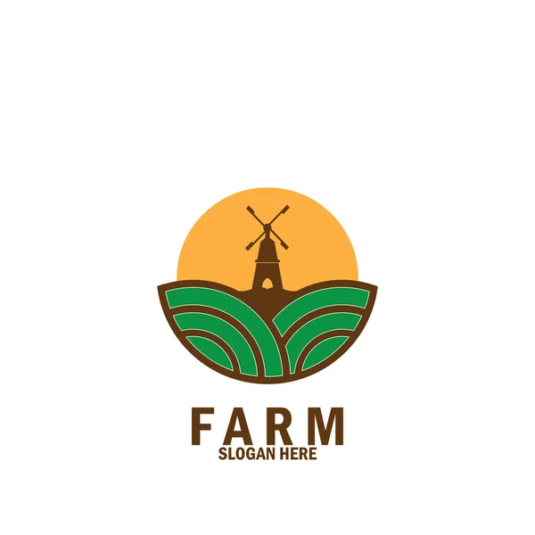 Agricultura Agrícola Natureza Ícone Vetor Ilustração Modelo Design —  Vetores de Stock