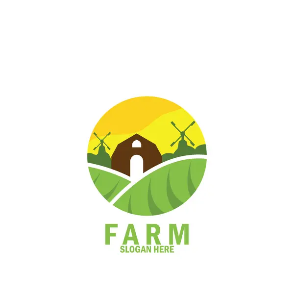 Farm Agriculture Nature Icon Vector Illustration Template Design — Stock Vector