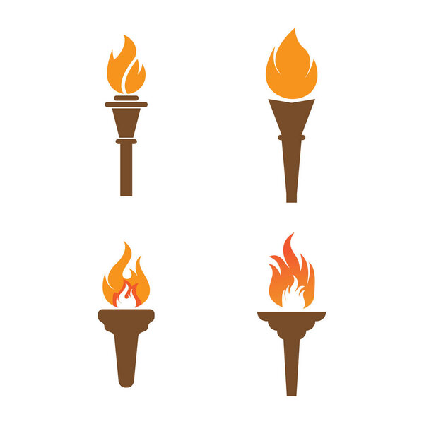 torch icon vector illustration template design
