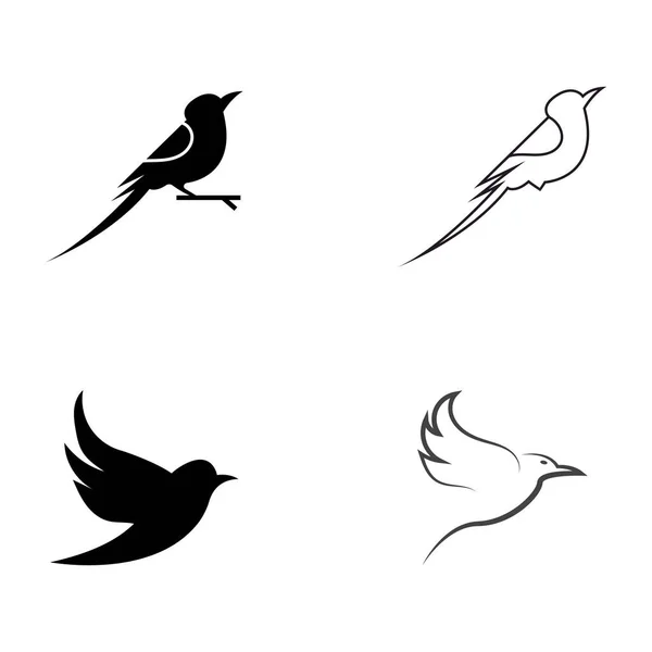 Kanarienvogel Einfaches Logo Design — Stockvektor