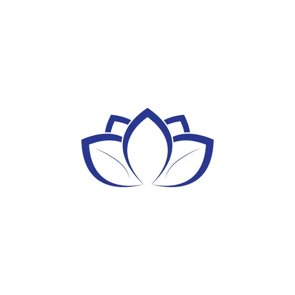 Beautiful Flower Lotus Icon Vector Illustration Template Design — Stock Vector