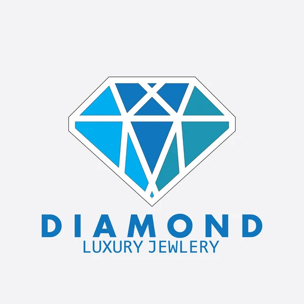 Biżuteria Diament Luksusowy Logotyp Firma Ikona Wektor Ilustracja Szablon Projekt — Wektor stockowy