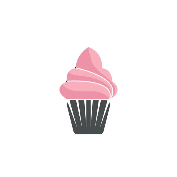 맛있는 케이크 아이콘 일러스트 템플릿 디자인 — 스톡 벡터