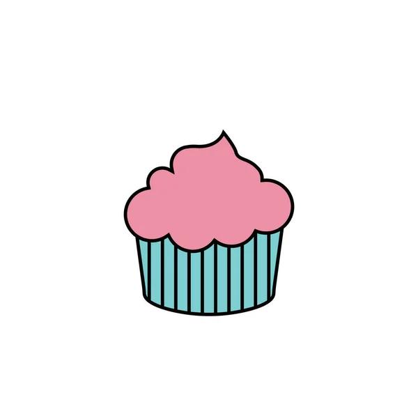 Köstliche Cupcake Symbol Vektor Illustration Vorlage Design — Stockvektor