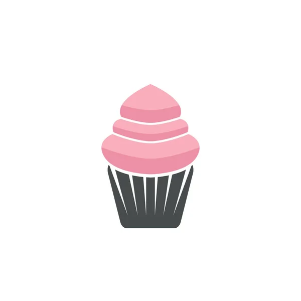 맛있는 케이크 아이콘 일러스트 템플릿 디자인 — 스톡 벡터