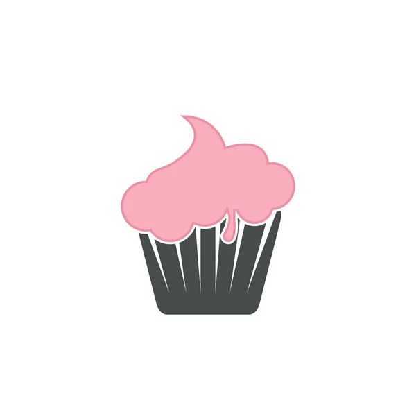 Design Modelo Ilustração Vetor Ícone Cupcake Delicioso — Vetor de Stock