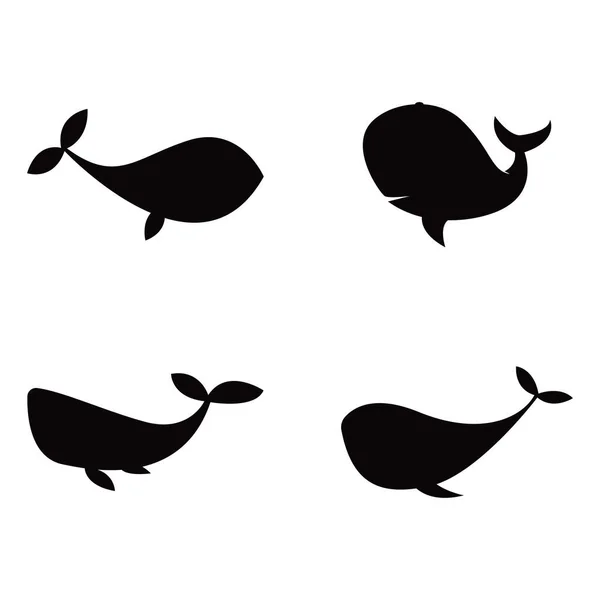 Wal Einfach Logo Symbol Vektor Illustration Vorlage Design — Stockvektor