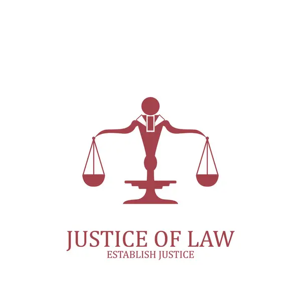 Justice Scales Law Court Lawyer Legal Icon Vector Illustration Template — Stock Vector
