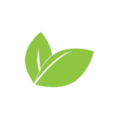 Yeşil yapraklı bahçe ikonu vektör illüstrasyon şablonu tasarımı