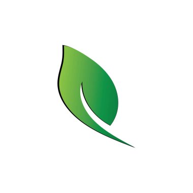 Yeşil yapraklı bahçe ikonu vektör illüstrasyon şablonu tasarımı