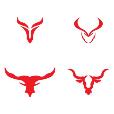 Uzun Boynuzlu Boğa Sığır Sığır Başı Toro Taurus logosu