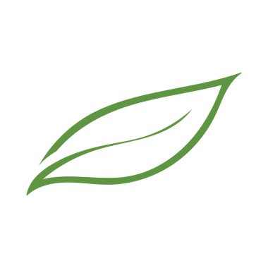 Yaprak ekolojisi ikonu vektör illüstrasyon şablonu tasarımı