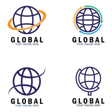 dünya film simgesi vektör illüstrasyon şablonu tasarımı