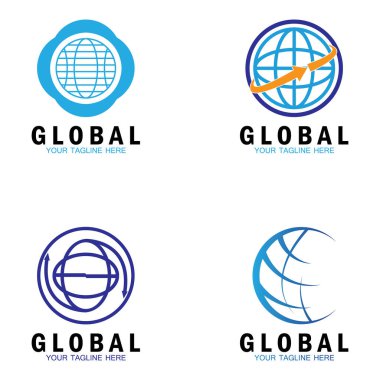 dünya film simgesi vektör illüstrasyon şablonu tasarımı