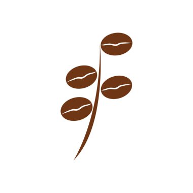 kahve çekirdeği simgesi vektör çizimi şablonu