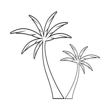 Palmiye ağacı logo şablonu vektör çizimi