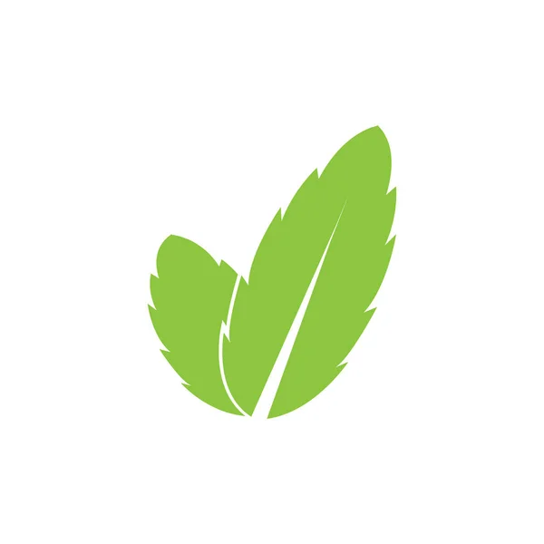 Zöld Levél Kert Természet Ikon Vektor Illusztráció Sablon Tervezés — Stock Vector