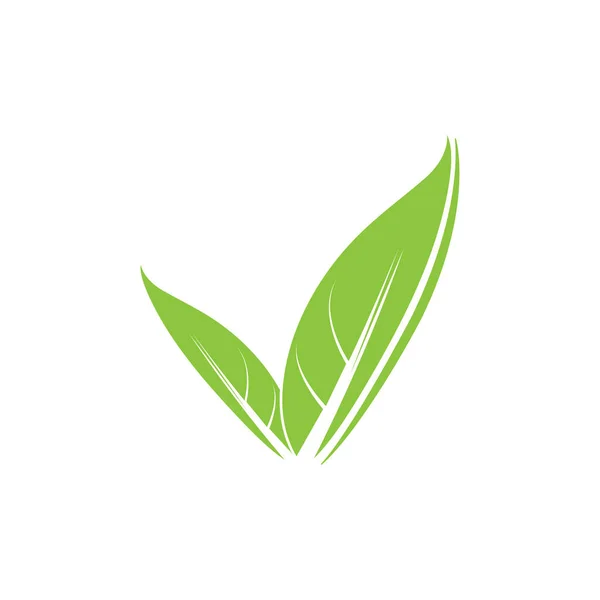 Vert Feuille Jardin Nature Icône Vectoriel Illustration Modèle Conception — Image vectorielle