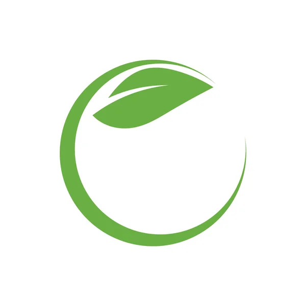 Leaf Ecology Icon Vector Illustration Template Design — Stock vektor