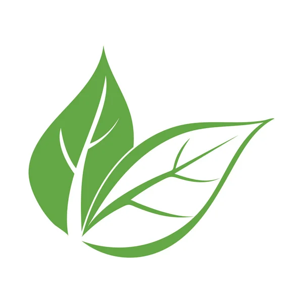 Leaf Ecology Icon Vector Illustration Template Design — Image vectorielle