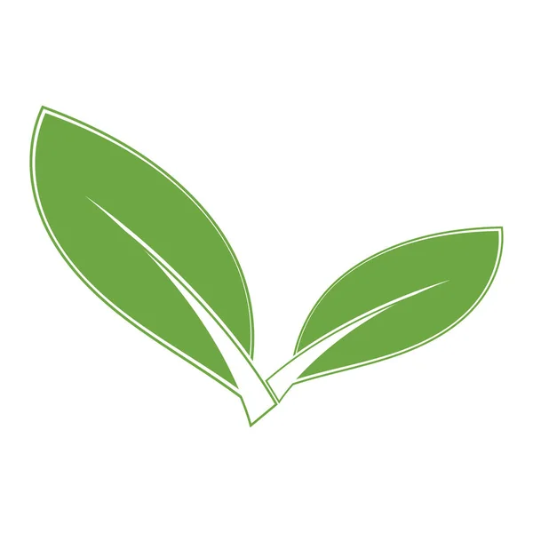 Leaf Ecology Icon Vector Illustration Template Design — Image vectorielle