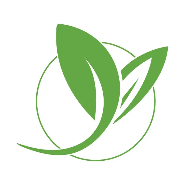 Leaf Ecology Icon Vector Illustration Template Design — Stok Vektör