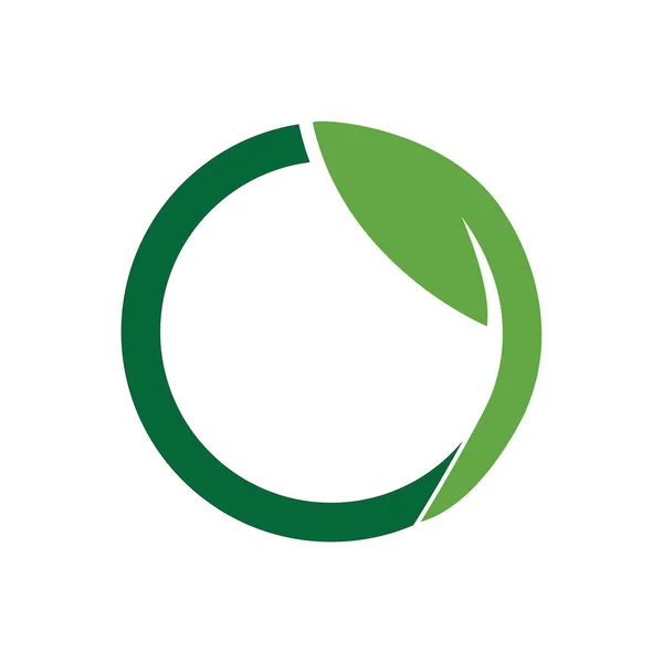 Leaf Ecology Icon Vector Illustration Template Design — Vector de stock