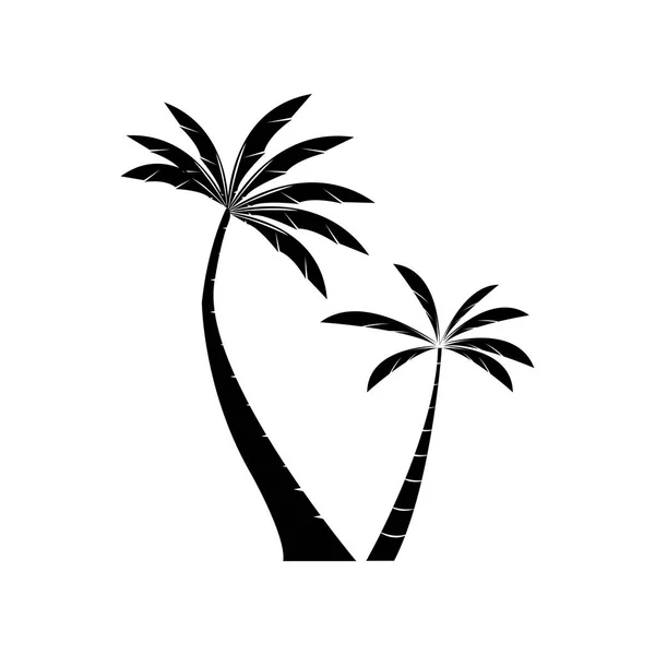 Palme Sommer Logo Vorlage Vektor Illustration — Stockvektor