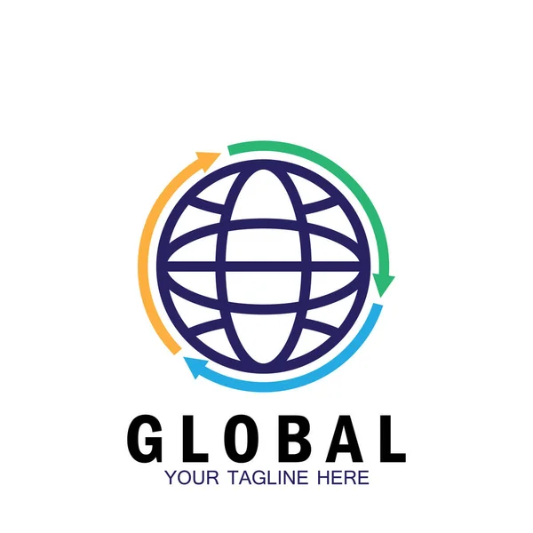 Globus Film Ikone Vektor Illustration Vorlage Design — Stockvektor