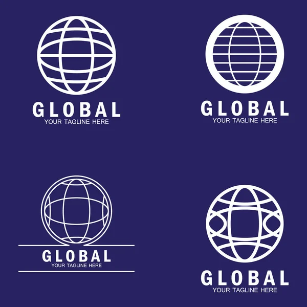 Globe Film Icône Vectoriel Illustration Modèle Conception — Image vectorielle
