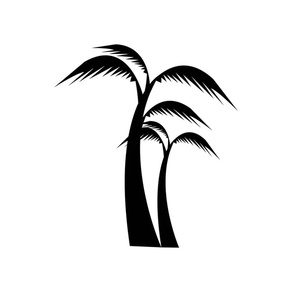 Palmera Verano Logo Plantilla Vector Ilustración — Vector de stock