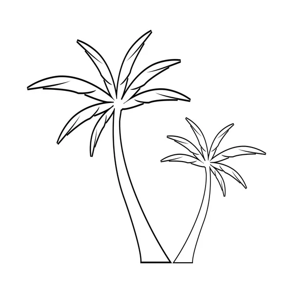 Palmera Verano Logo Plantilla Vector Ilustración — Archivo Imágenes Vectoriales