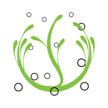 yosun simgesi vektör logosu ilüstrasyonu