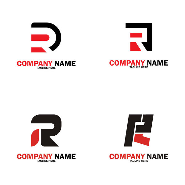 R logo business company icon vector illustration template design