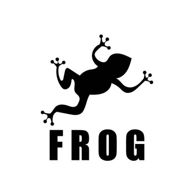 Kurbağa vektör logo resimleme şablon tasarımı