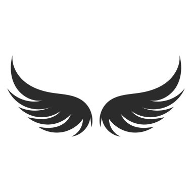 kanat simgesi vektör logo ilüstrasyon şablonu