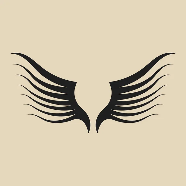 Wing Icon Vector Logo Ilustration Template — Stok Vektör